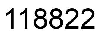 Number 118822 black image