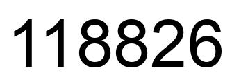 Number 118826 black image