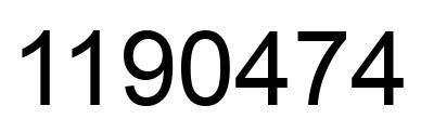 Number 1190474 black image