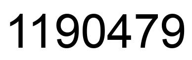 Number 1190479 black image