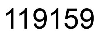 Number 119159 black image