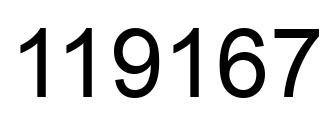 Number 119167 black image