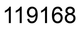 Number 119168 black image