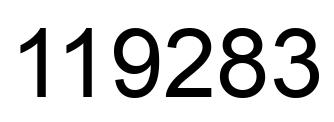 Número 119283 imagen negro