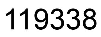 Number 119338 black image