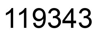Number 119343 black image