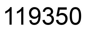 Number 119350 black image