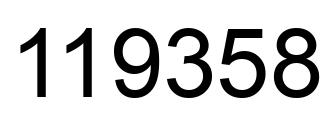 Number 119358 black image