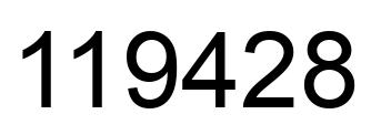 Number 119428 black image