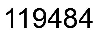 Number 119484 black image