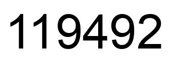 Número 119492 imagen negro