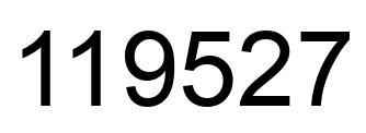 Número 119527 imagen negro