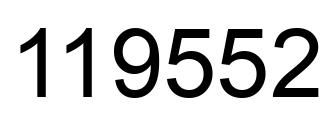 Number 119552 black image