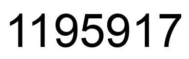 Number 1195917 black image