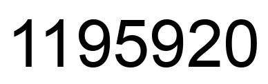 Número 1195920 imagen negro