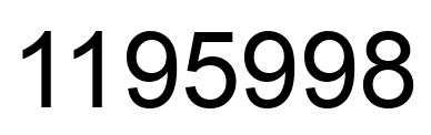 Number 1195998 black image