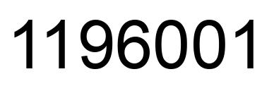Number 1196001 black image