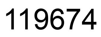 Number 119674 black image