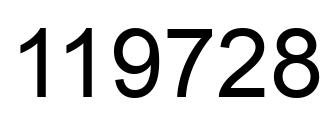 Número 119728 imagen negro