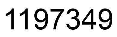 Number 1197349 black image