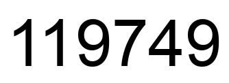 Número 119749 imagen negro