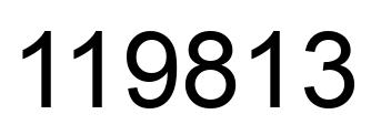Number 119813 black image