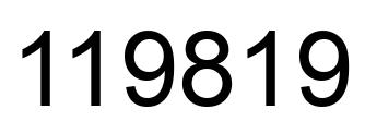 Number 119819 black image
