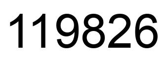 Number 119826 black image
