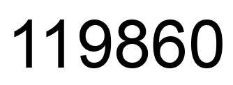 Number 119860 black image