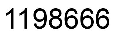 Number 1198666 black image