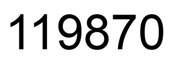 Number 119870 black image