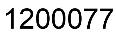 Number 1200077 black image