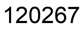 Number 120267 black image