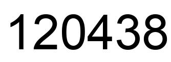 Number 120438 black image