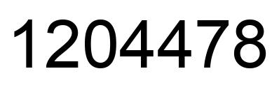 Número 1204478 imagen negro