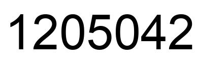 Número 1205042 imagen negro