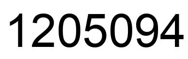Number 1205094 black image