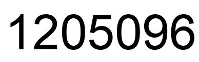 Number 1205096 black image