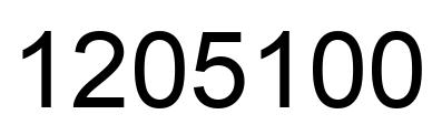 Number 1205100 black image