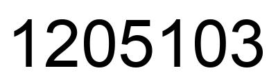 Number 1205103 black image