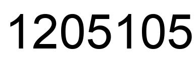 Number 1205105 black image