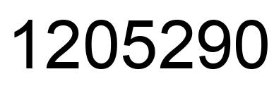 Number 1205290 black image