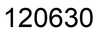 Number 120630 black image