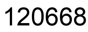 Number 120668 black image