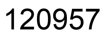 Número 120957 imagen negro