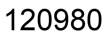 Number 120980 black image