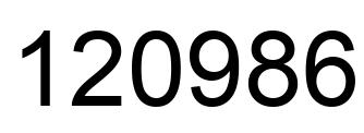 Número 120986 imagen negro