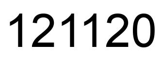 Number 121120 black image