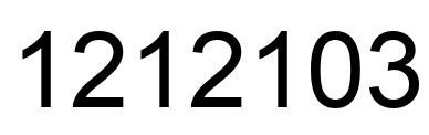Number 1212103 black image