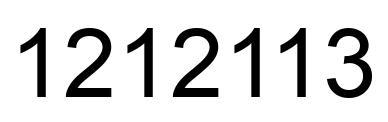 Number 1212113 black image